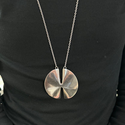 Estate Sterling Silver Georg Jensen Geometric Necklace by Nanna Ditzel No 337A