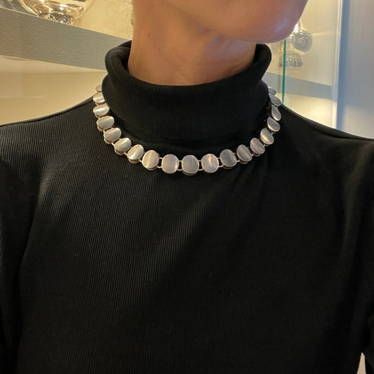 Estate Georg Jensen Sterling Silver Modern Necklace by Nanna Ditzel No 124