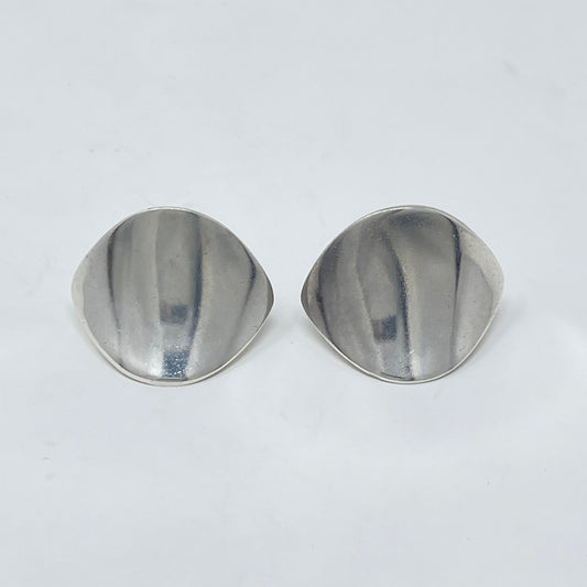 Estate Georg Jensen Sterling Silver Modernist Earrings by Nanna Ditzel No. 131