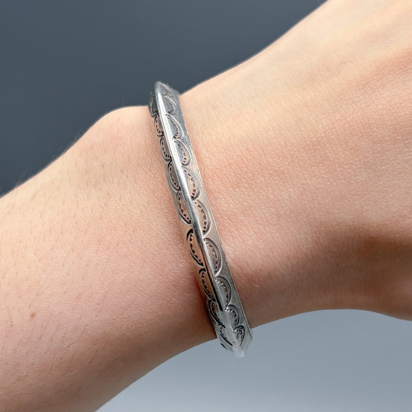Estate Sterling Silver Navajo Cuff