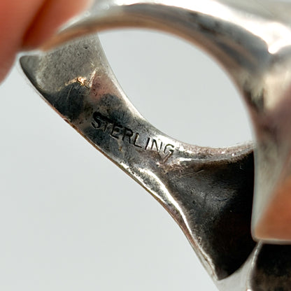 Estate  Sterling Silver Ronald Hayes Pearson Organic Split Ring