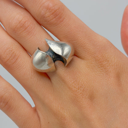 Estate  Sterling Silver Ronald Hayes Pearson Organic Split Ring