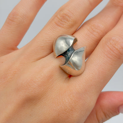 Estate  Sterling Silver Ronald Hayes Pearson Organic Split Ring