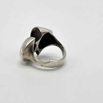 Estate  Sterling Silver Ronald Hayes Pearson Organic Split Ring