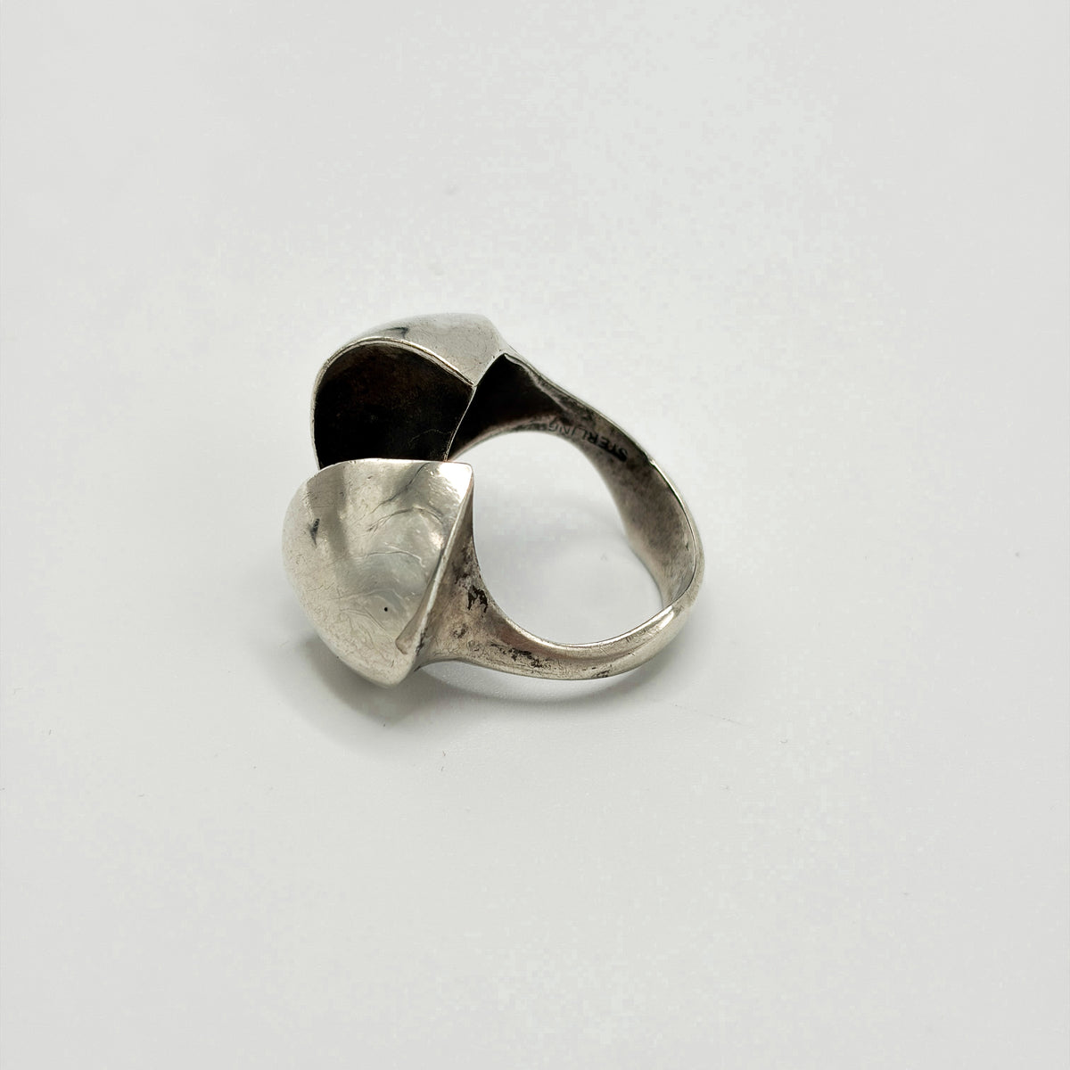 Estate  Sterling Silver Ronald Hayes Pearson Organic Split Ring