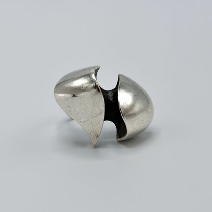 Estate  Sterling Silver Ronald Hayes Pearson Organic Split Ring