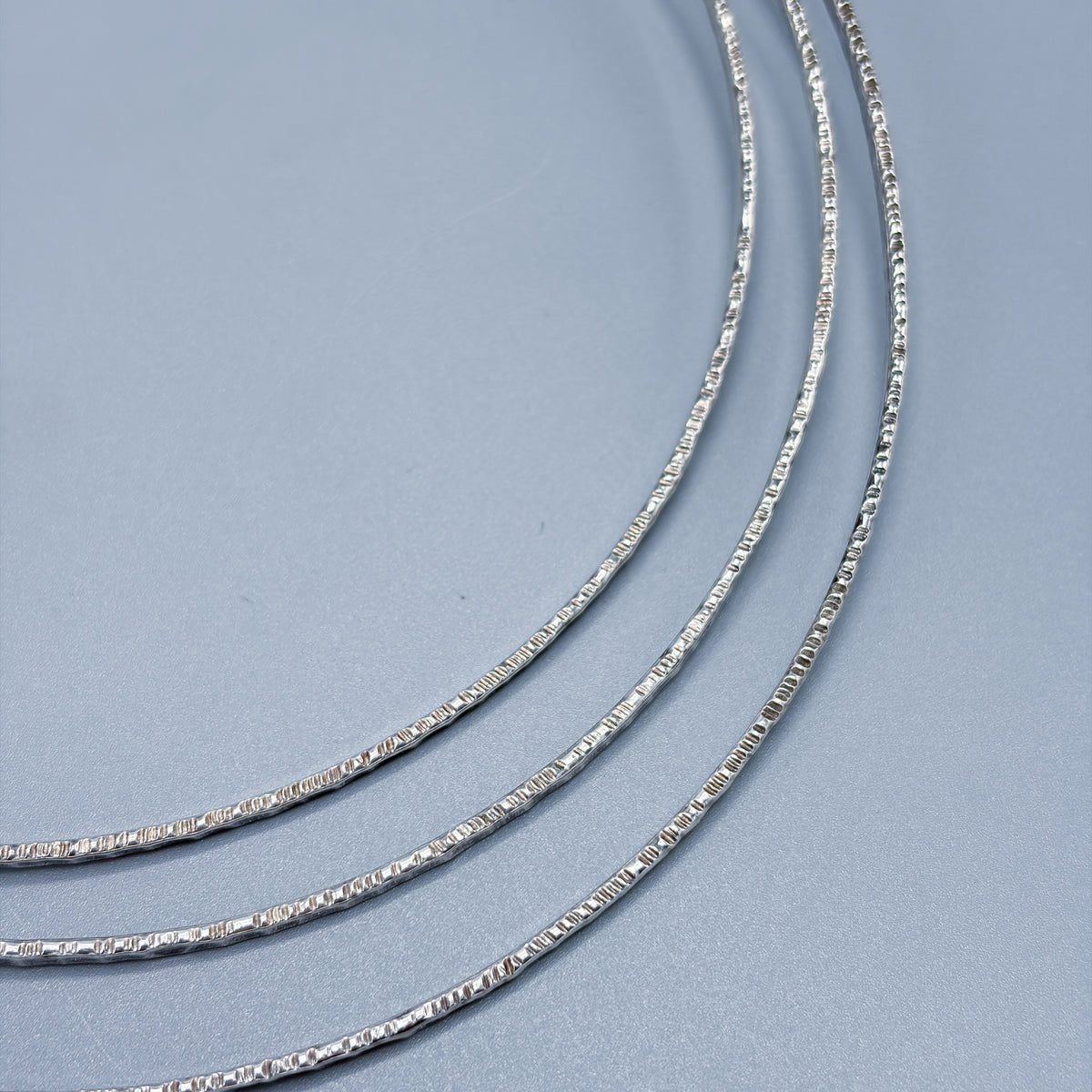 Sterling Silver Modernist Rounded Triple Loop Neck Ring by Ronald Hayes Pearson