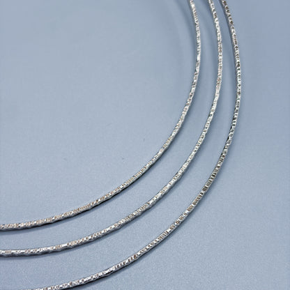 Sterling Silver Modernist Rounded Triple Loop Neck Ring by Ronald Hayes Pearson