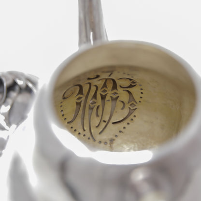 Estate Peer Smed Handwrought Sterling Silver Large Teapot with Jack and the Pulpit Motif