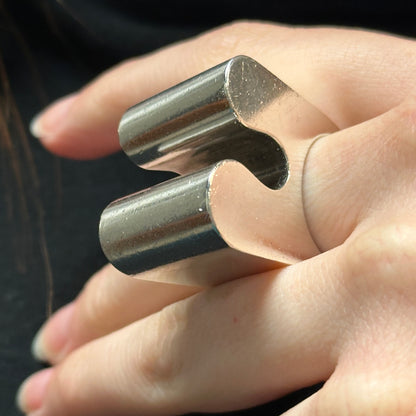 Estate Pekka Piekainen for Auran Kultaseppa Sterling Silver Oversized Ring