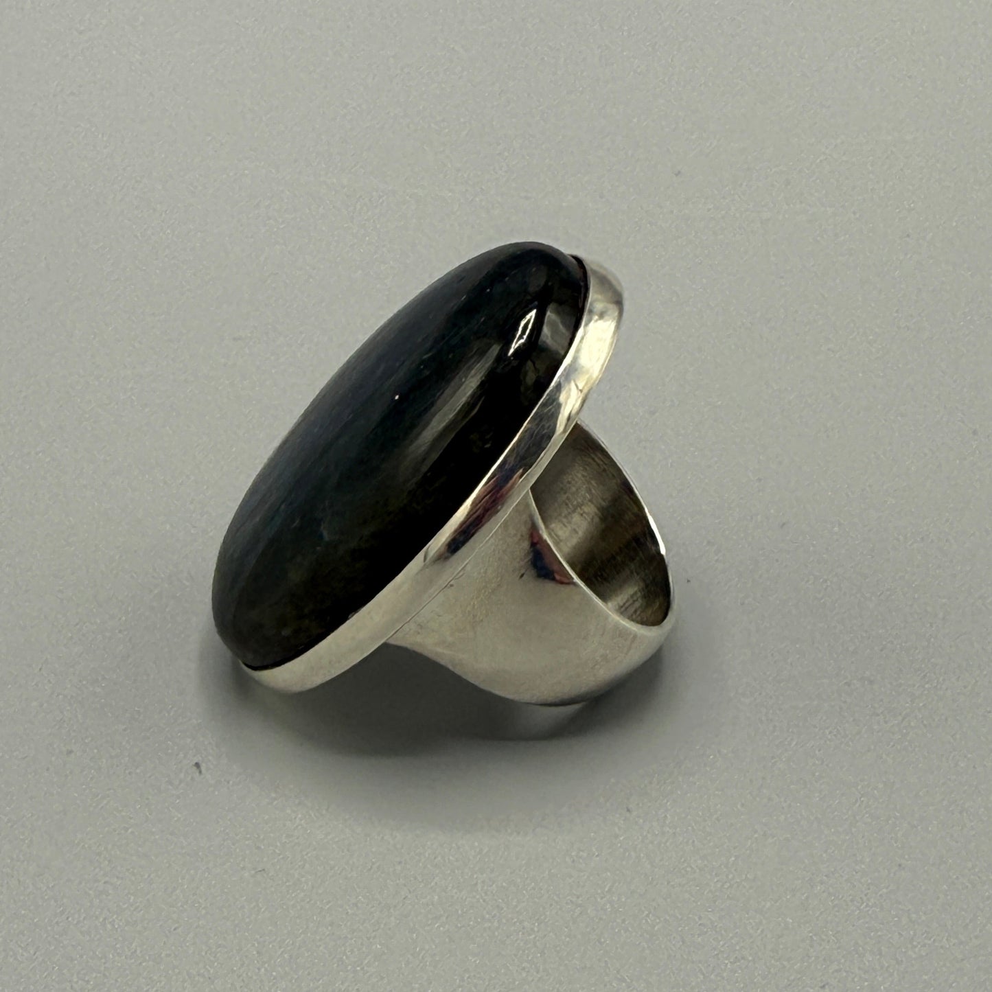 New Sterling Silver Labradorite Oversized Ring