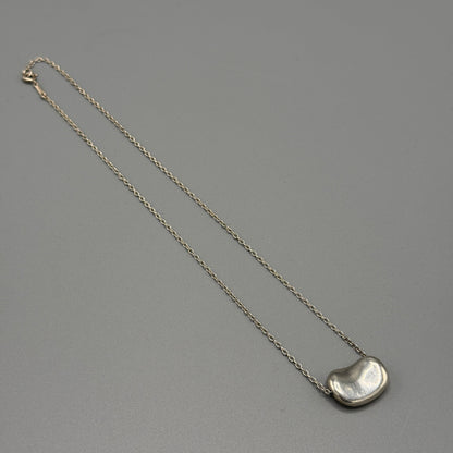 Estate Tiffany & Co. Elsa Peretti Sterling Silver Pebble Pendant Necklace