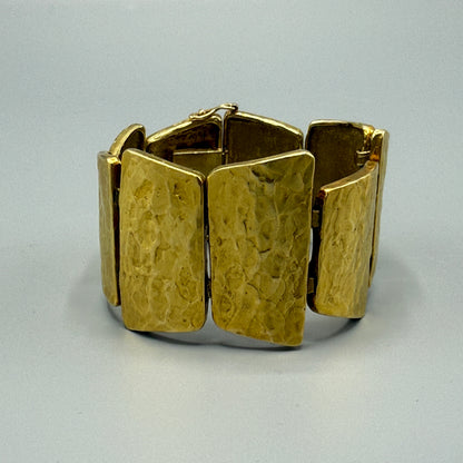 Estate Ed Weiner 18kt Gold Hand Wrought Bracelet