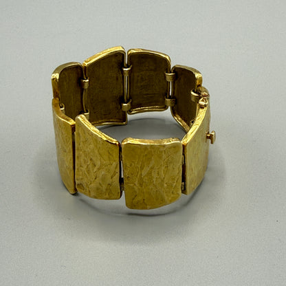 Estate Ed Weiner 18kt Gold Hand Wrought Bracelet