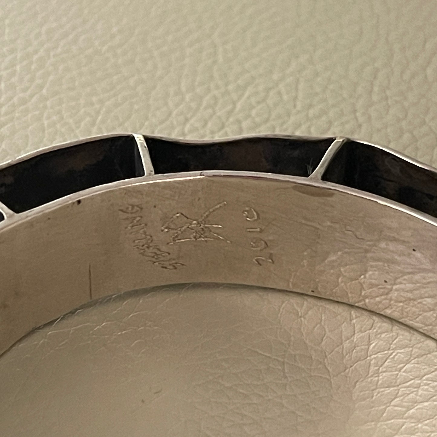 Estate Sterling Silver Openwork "Wheel" Bangle