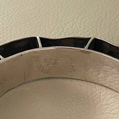 Estate Sterling Silver Openwork "Wheel" Bangle