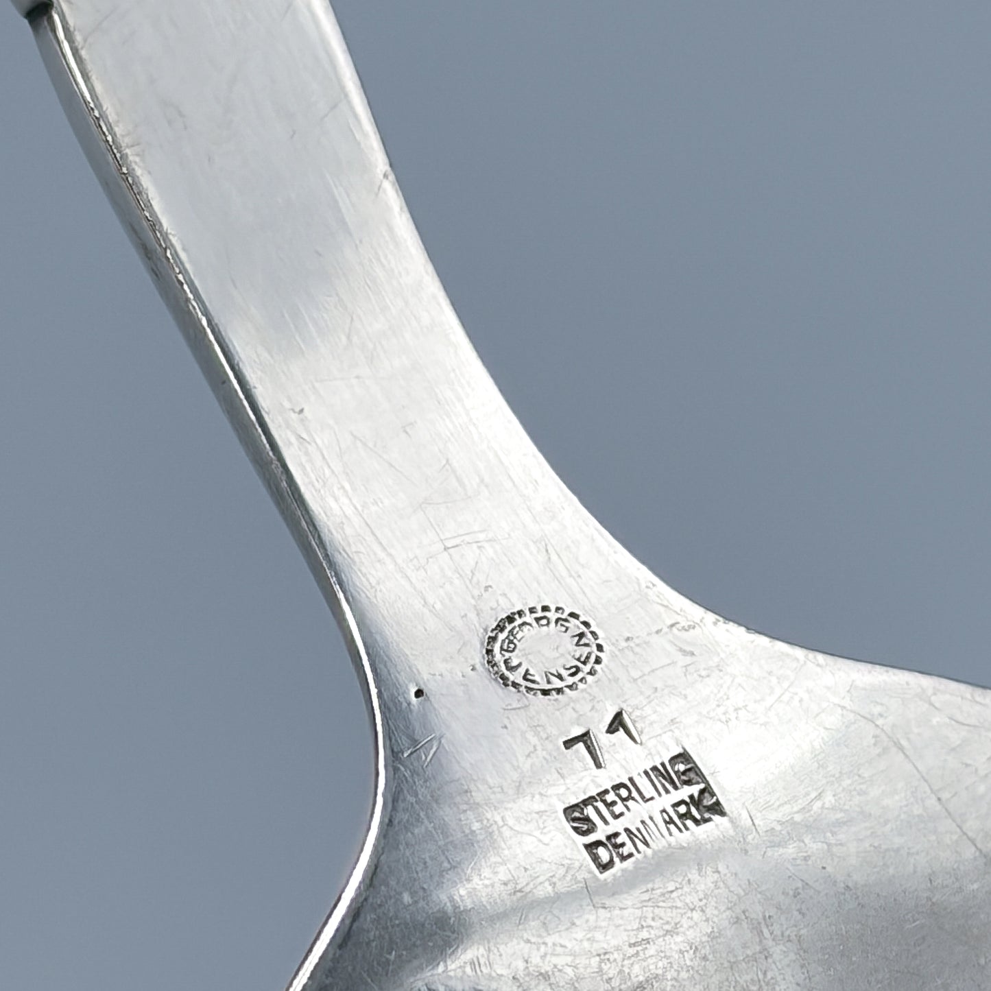 Estate Georg Jensen Sterling Silver Foliate Ornamental Pie Server No 71
