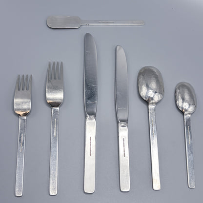 Estate Porter Blanchard Sterling Silver Flatware in the "Commonwealth" Pattern Service of 12