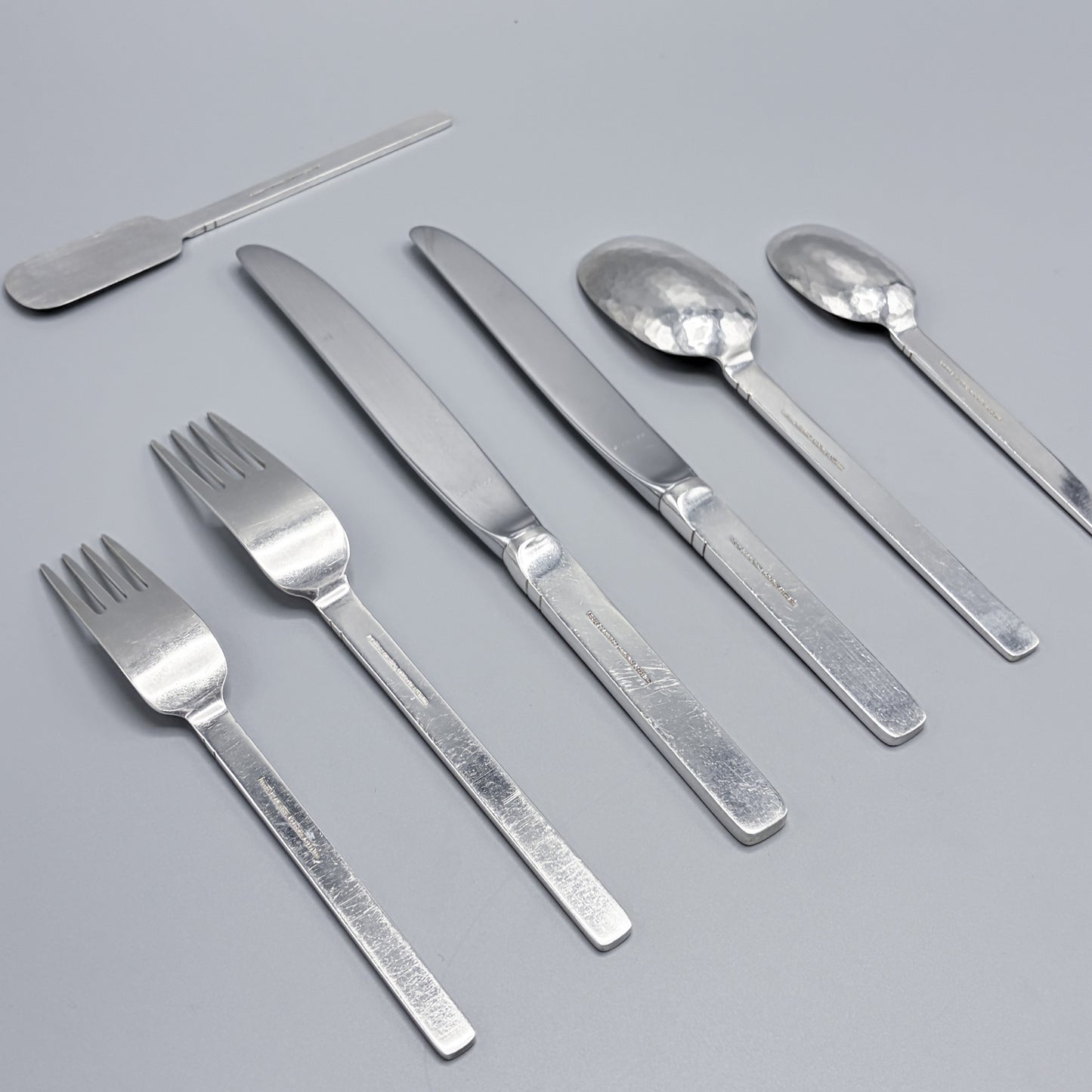 Estate Porter Blanchard Sterling Silver Flatware in the "Commonwealth" Pattern Service of 12