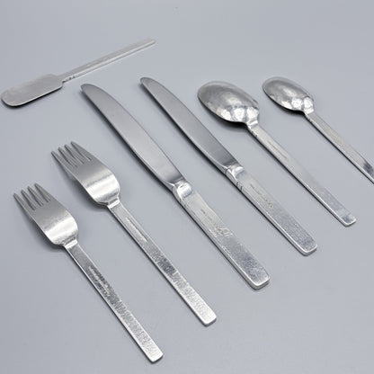 Estate Porter Blanchard Sterling Silver Flatware in the "Commonwealth" Pattern Service of 12