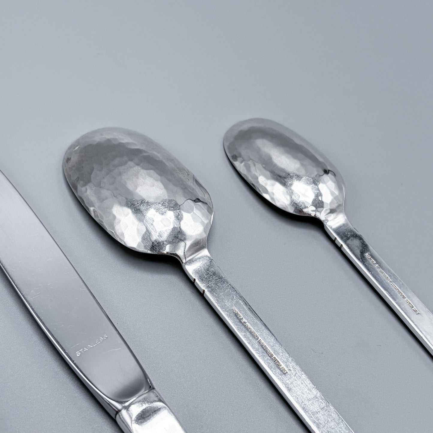Estate Porter Blanchard Sterling Silver Flatware in the "Commonwealth" Pattern Service of 12