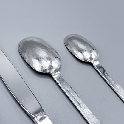 Estate Porter Blanchard Sterling Silver Flatware in the "Commonwealth" Pattern Service of 12