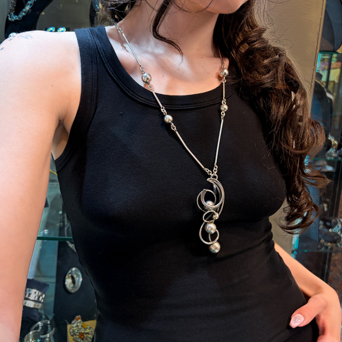 Estate Sterling Silver Necklace Pendant by Rachel Gera- 920 Silver