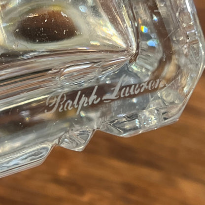 Ralph Lauren "Glen Plaid" Chrystal & Silver Plated Decanter