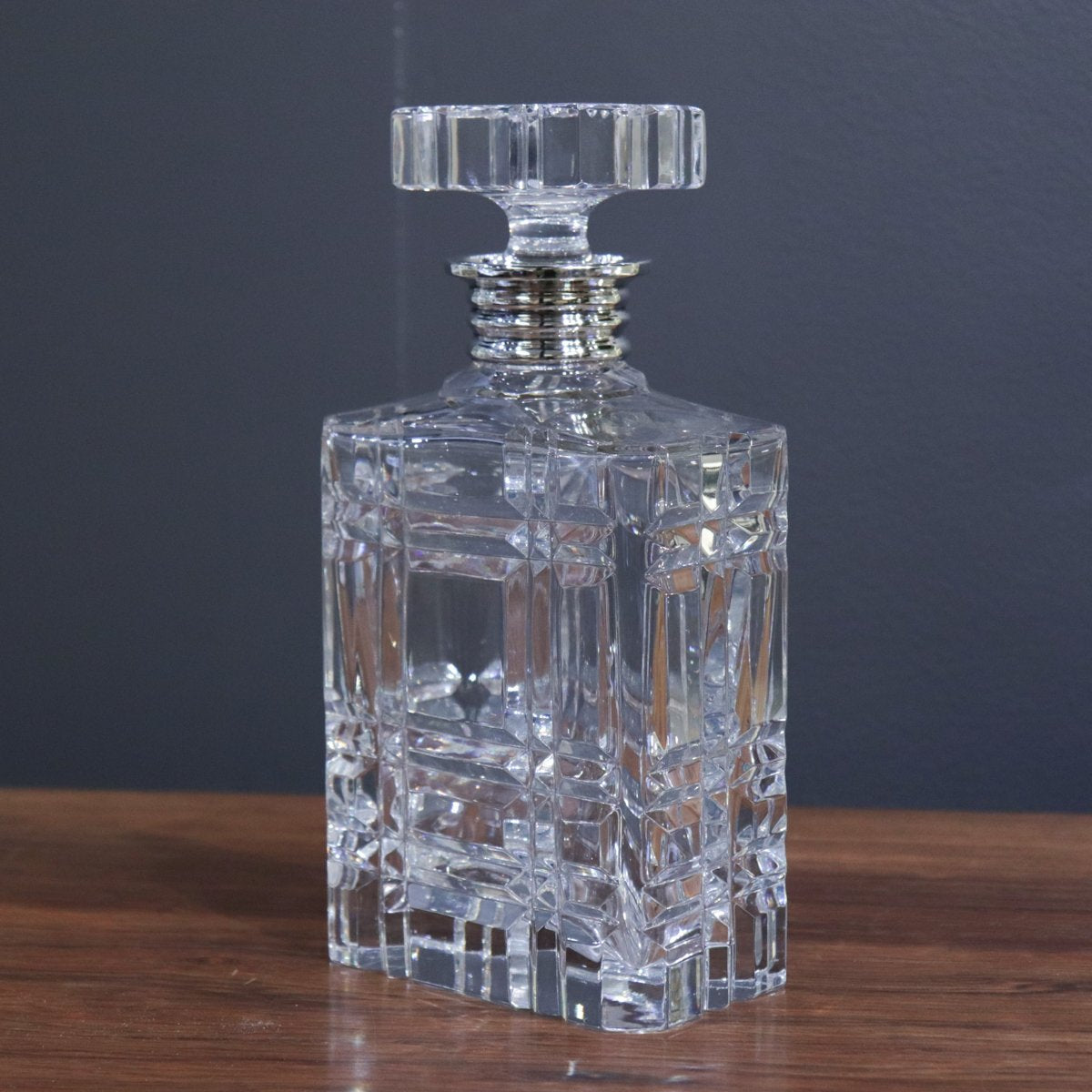 Ralph Lauren "Glen Plaid" Chrystal & Silver Plated Decanter