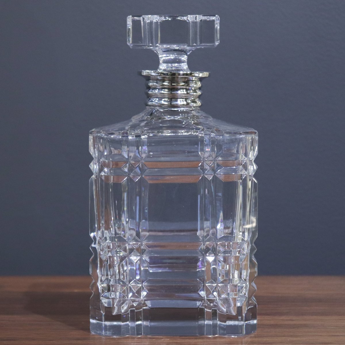 Ralph Lauren "Glen Plaid" Chrystal & Silver Plated Decanter