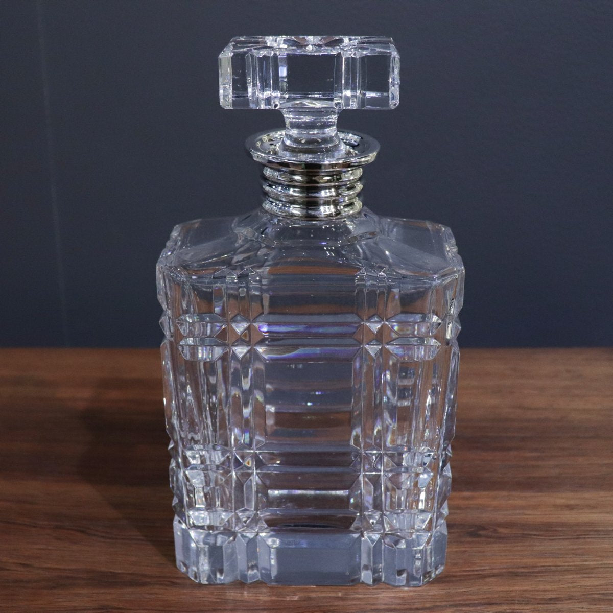 Ralph Lauren "Glen Plaid" Chrystal & Silver Plated Decanter