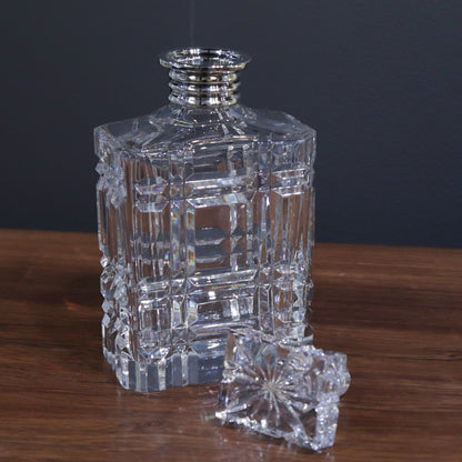 Ralph Lauren "Glen Plaid" Chrystal & Silver Plated Decanter