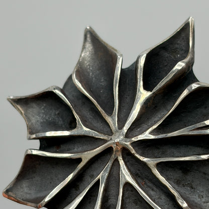 Estate Sterling Silver Ronald Hayes Pearson Snowflake Relief Brooch