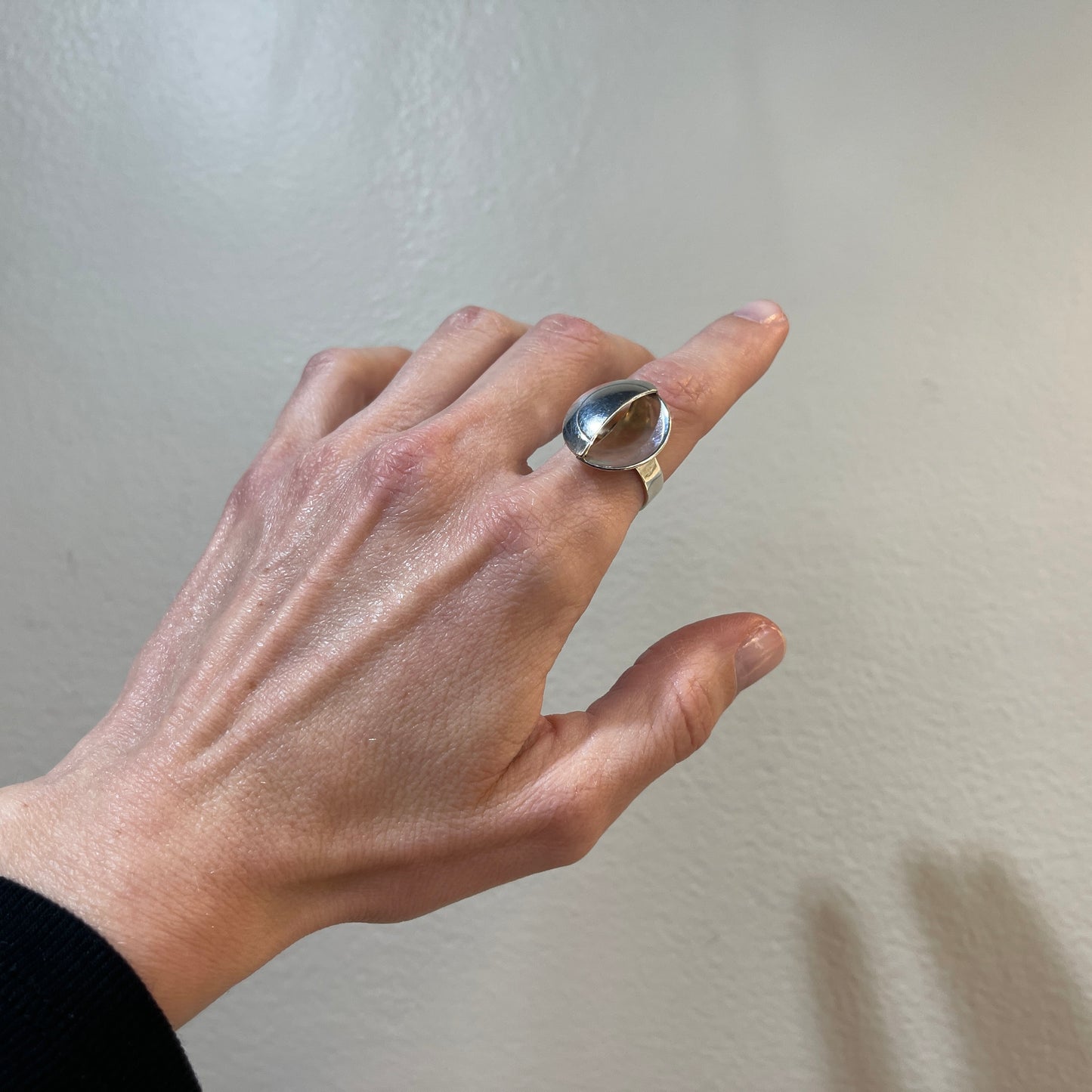 Estate Salovaara Ring with Two Half Rounds