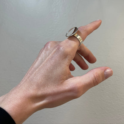 Estate Salovaara Ring with Two Half Rounds