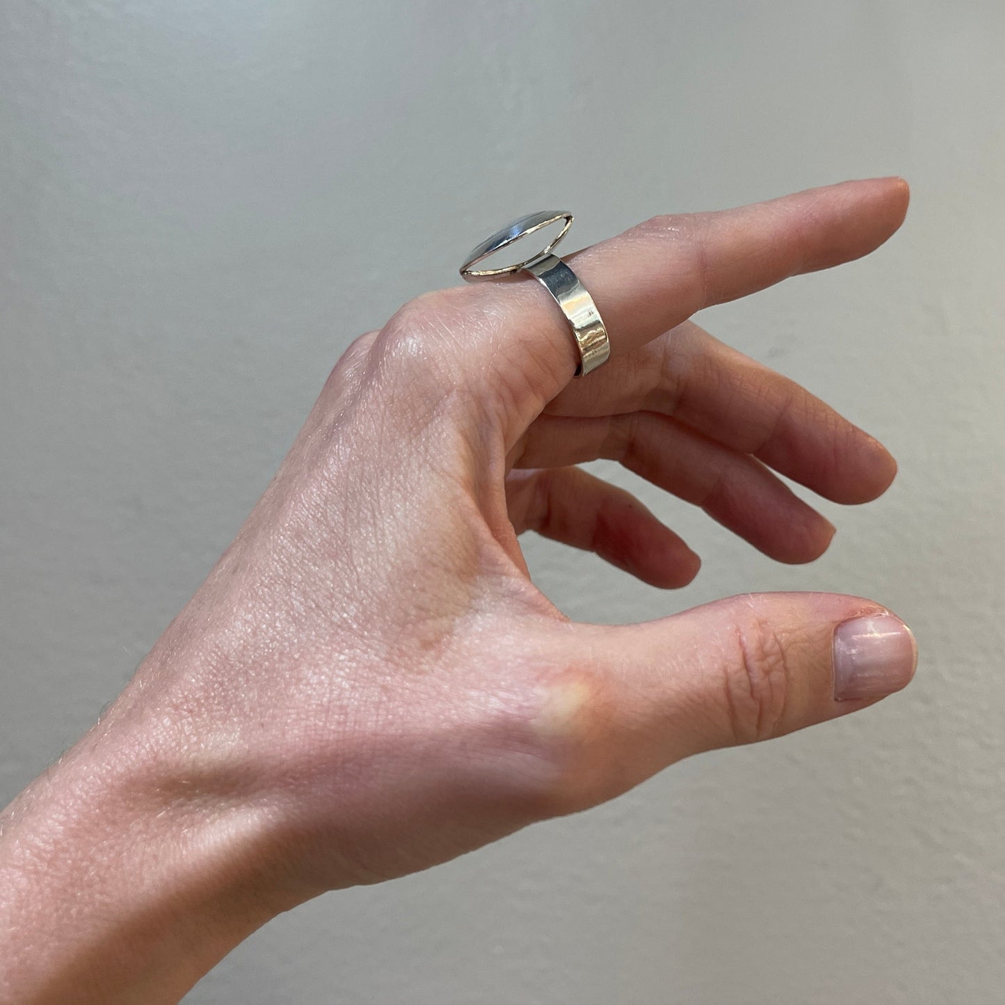 Estate Salovaara Ring with Two Half Rounds