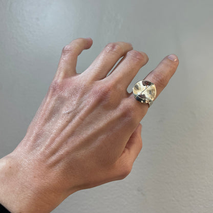 Estate Salovaara Ring with Two Half Rounds