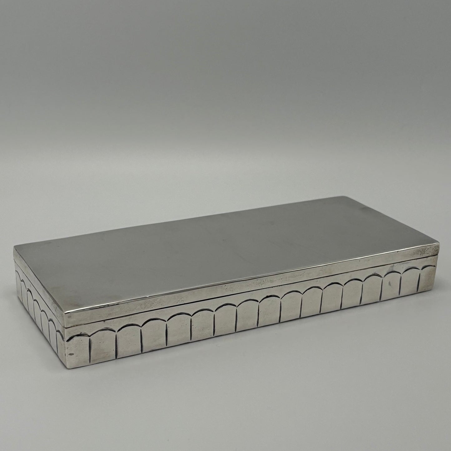 Estate Sterling Silver Sanborns Box with Rosewood Lining