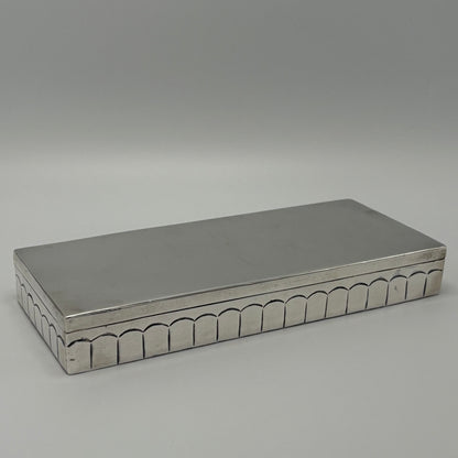 Estate Sterling Silver Sanborns Box with Rosewood Lining
