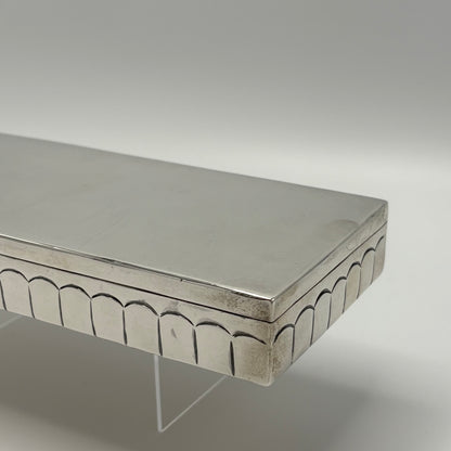 Estate Sterling Silver Sanborns Box with Rosewood Lining
