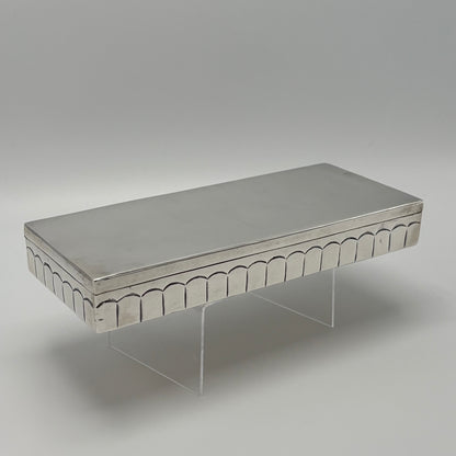 Estate Sterling Silver Sanborns Box with Rosewood Lining
