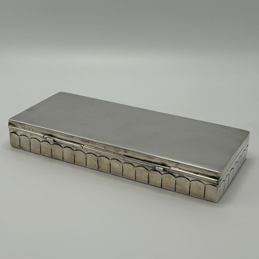 Estate Sterling Silver Sanborns Box with Rosewood Lining