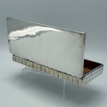 Estate Sterling Silver Sanborns Box with Rosewood Lining