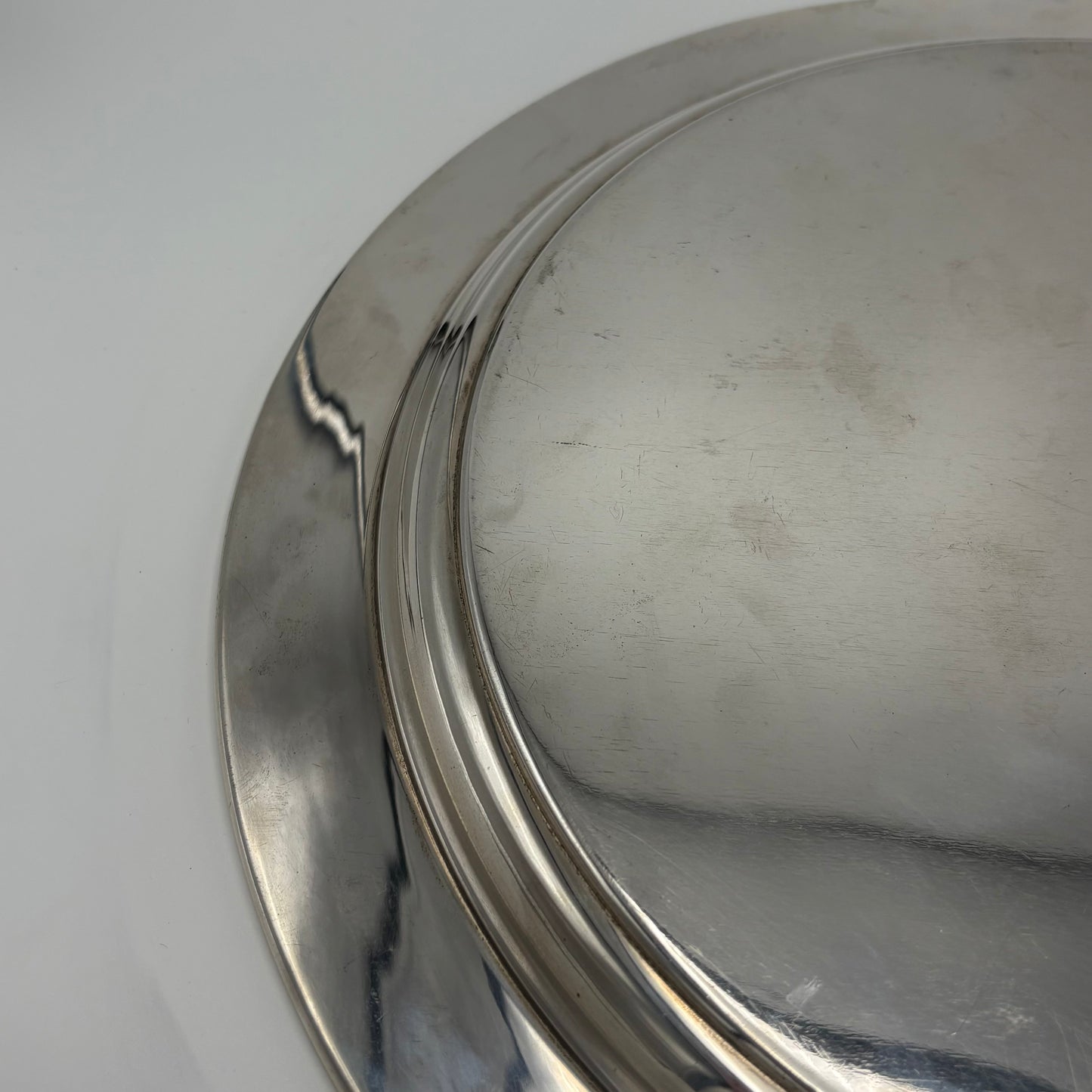 Estate Sterling Silver Round Serving Platte by Julius Olaf Randahl