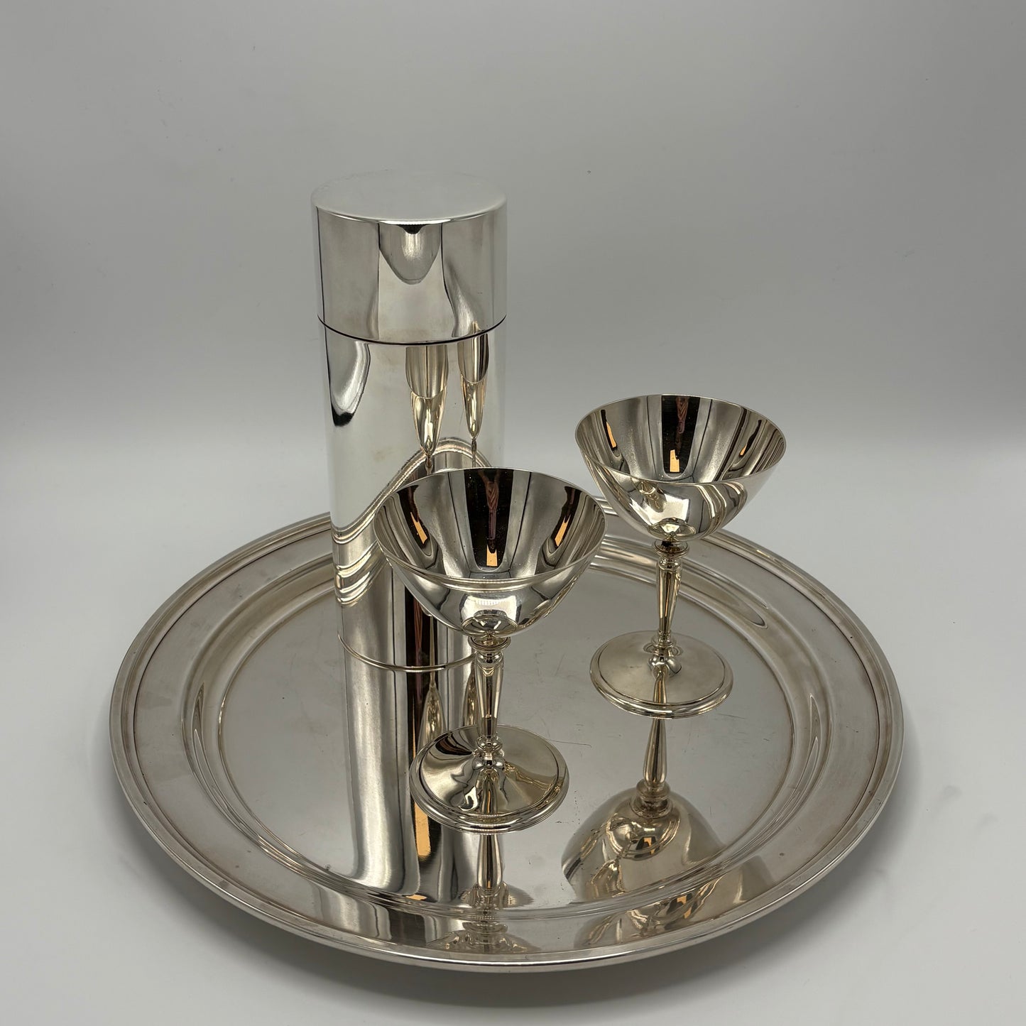 Estate Sterling Silver Round Serving Platte by Julius Olaf Randahl