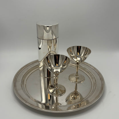 Estate Sterling Silver Round Serving Platte by Julius Olaf Randahl