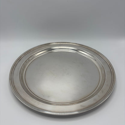 Estate Sterling Silver Round Serving Platte by Julius Olaf Randahl