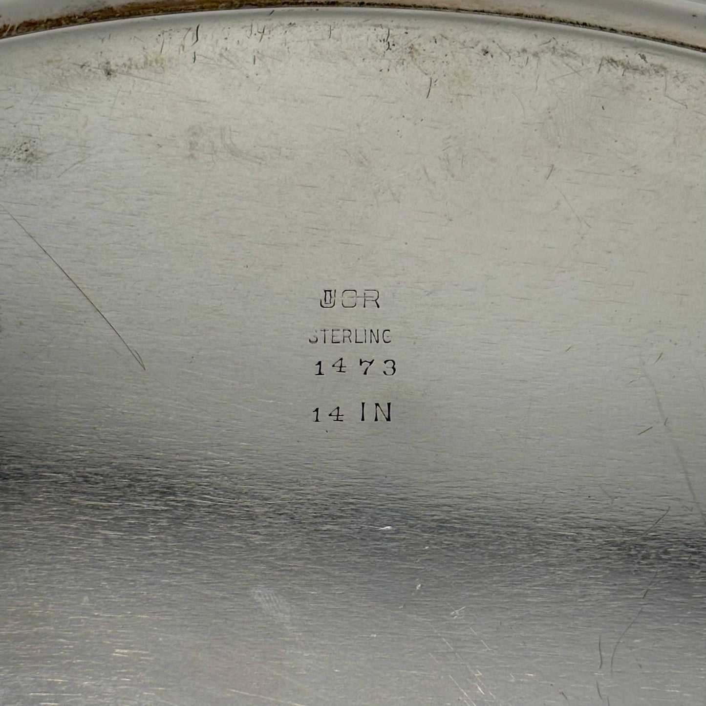 Estate Sterling Silver Round Serving Platte by Julius Olaf Randahl
