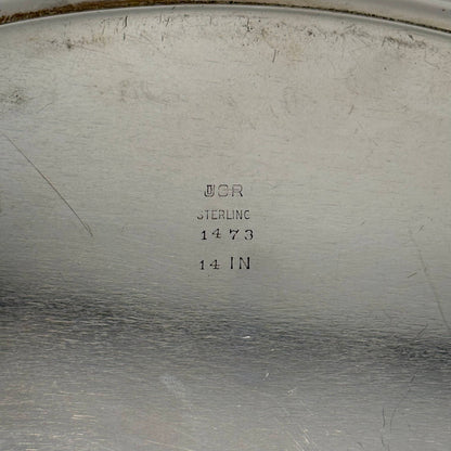 Estate Sterling Silver Round Serving Platte by Julius Olaf Randahl