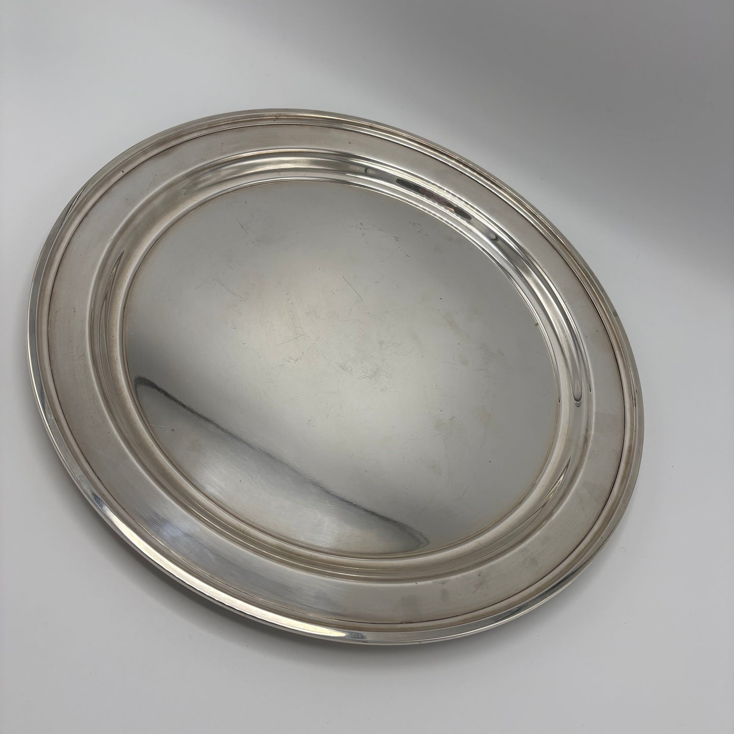 Estate Sterling Silver Round Serving Platte by Julius Olaf Randahl